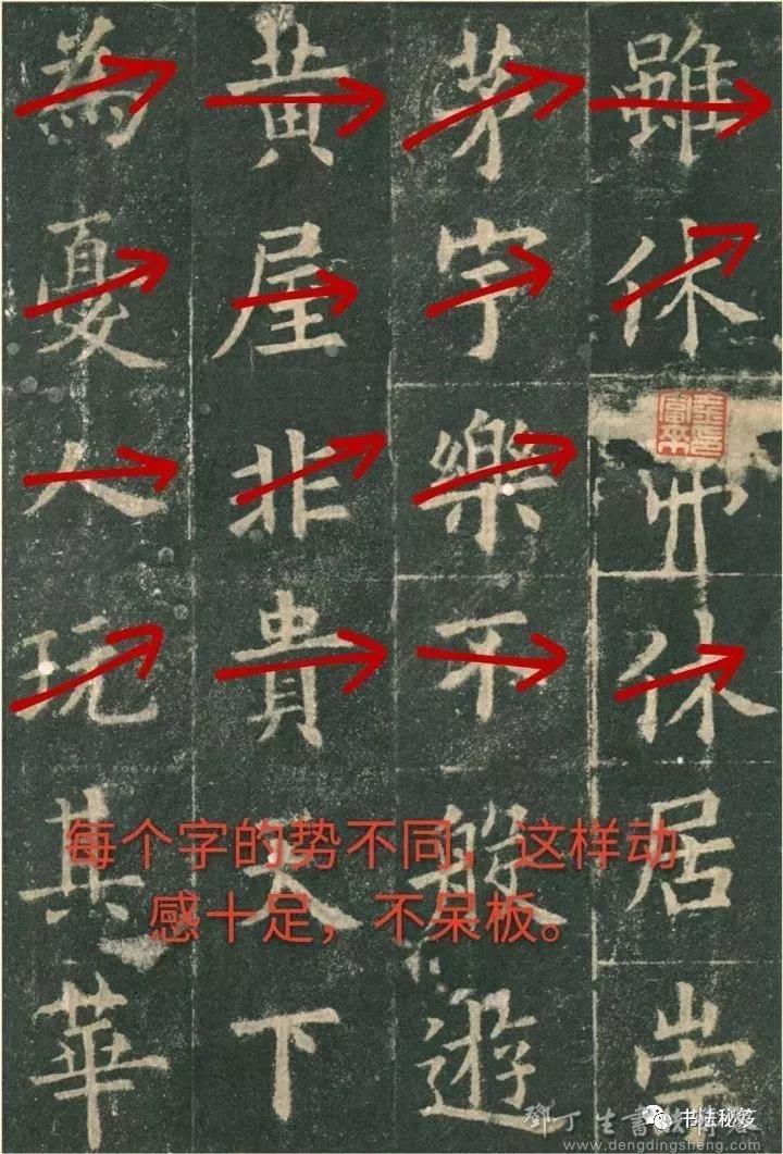 欧阳询《九成宫碑》每个字的势,不会总是一个方向.jpg 欧阳询《九成宫碑》每个字的势,不会总是一个方向.jpg