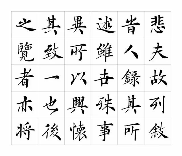 王羲之兰亭序全文楷书